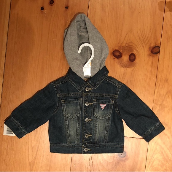 guess jean jacket with hoodie